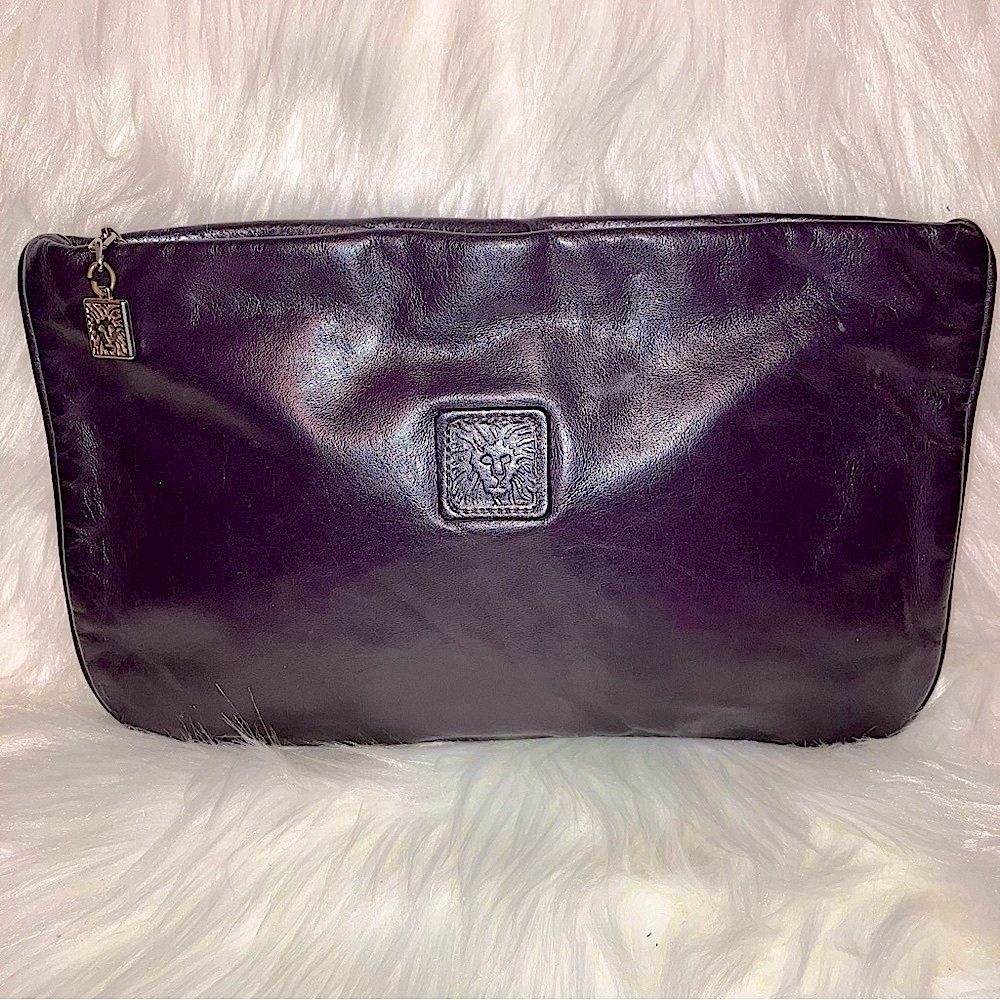 💜Anne Klein💜Clutch/Purse Grape Colored